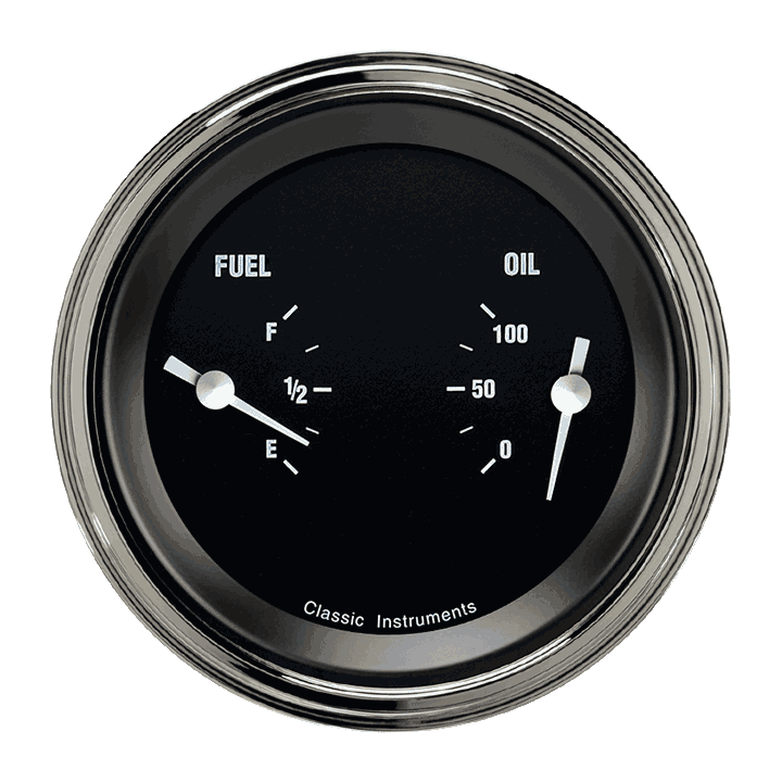 Classic Instruments HR72SLF, Hot Rod 3-3/8" Dual