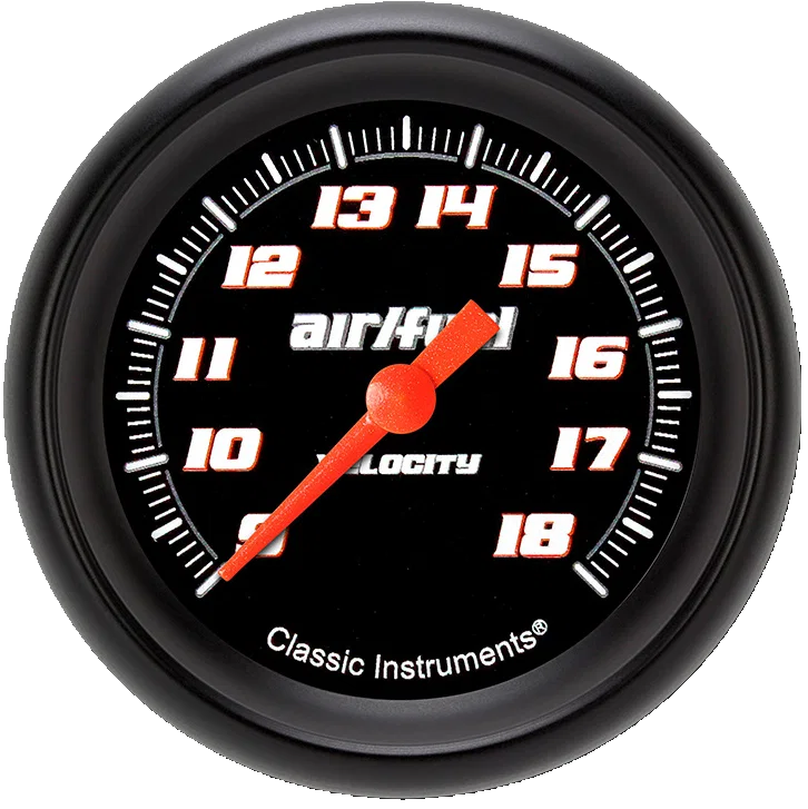 Classic Instruments VS394BBLF, Velocity Black 2-5/8" Air Fuel Ratio Gauge