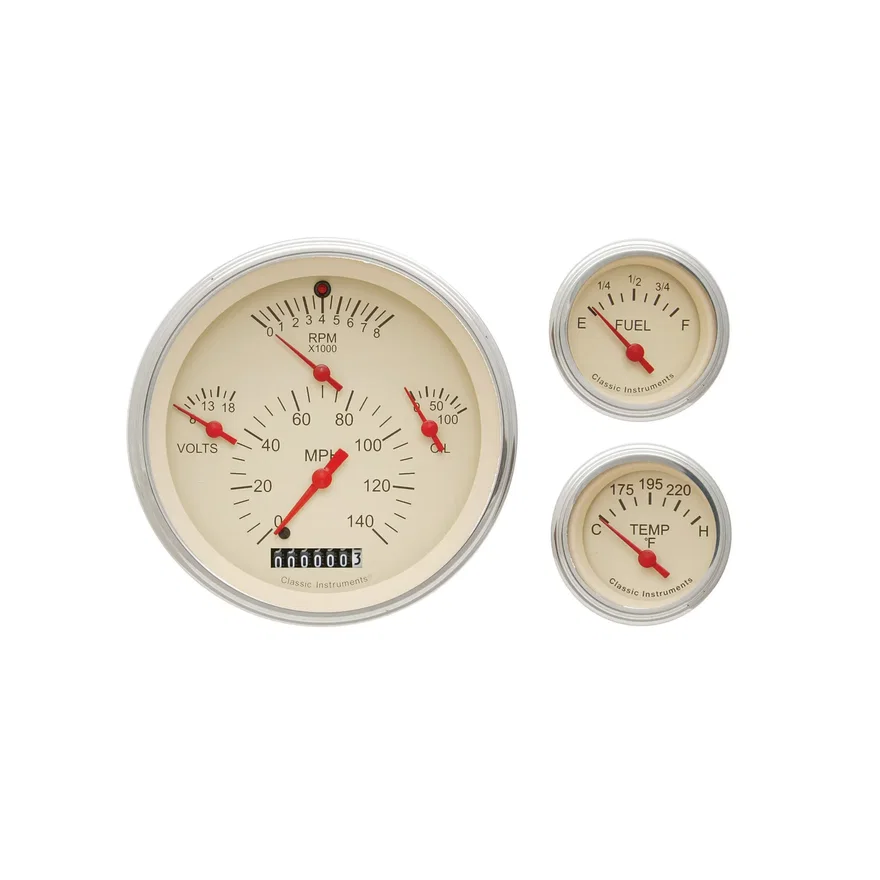 Classic Instruments CH01TSLF-LS, Tan Package for Chevrolet