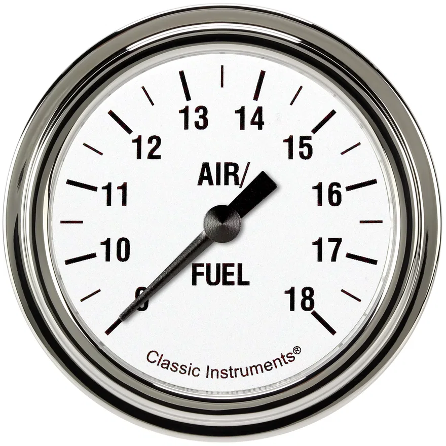 Classic Instruments WH394SLF, White Hot 2-5/8" Air Fuel Ratio Gauge