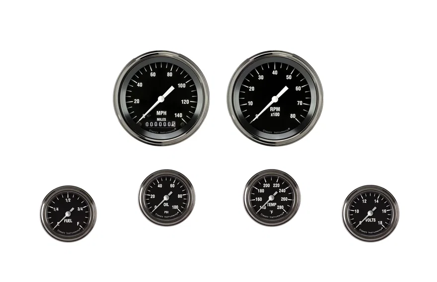 Classic Instruments HR101SLF, Hot Rod Six Gauge Set