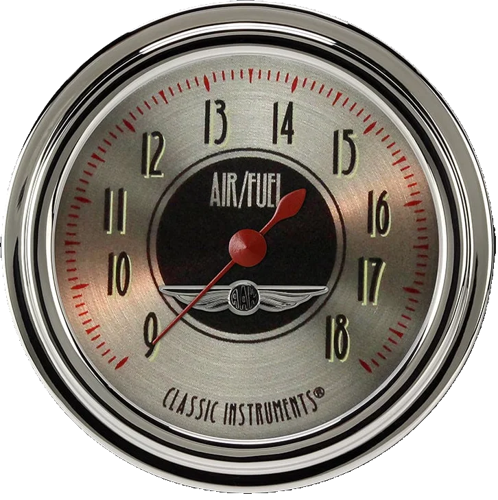Classic Instruments AN394SLC, All American Nickel 2-5/8" Air Fuel Ratio Gauge