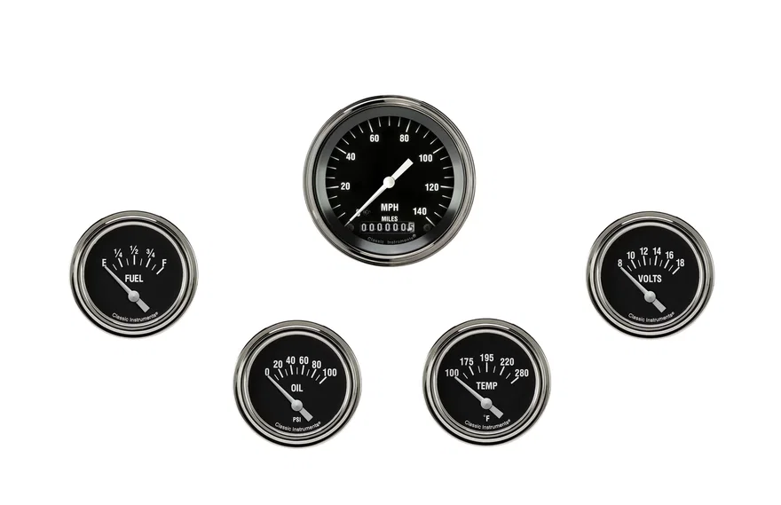 Classic Instruments HR200SLF, Hot Rod Five Gauge Set