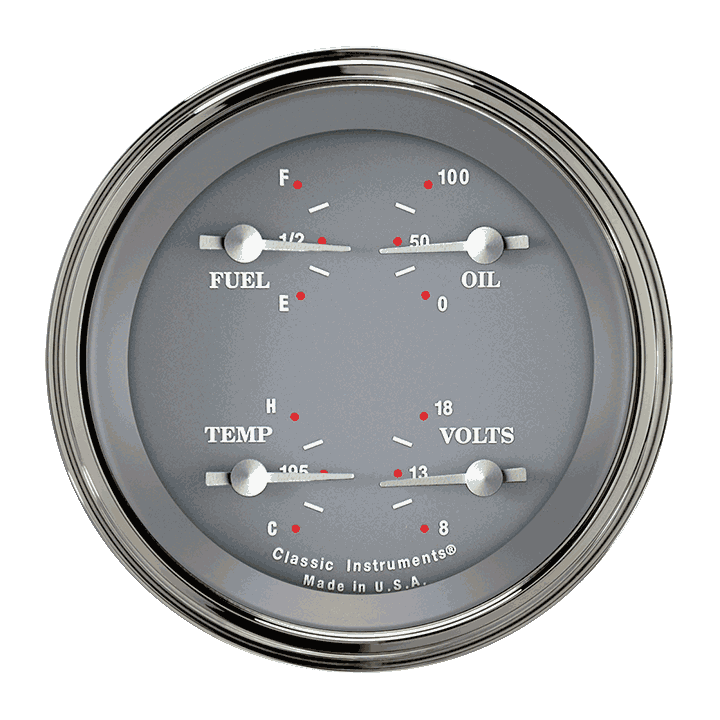 Classic Instruments SG76SLF, SG Series 3-3/8" Quad Gauge