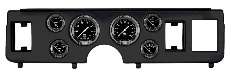 Classic Instruments CDMU79HR01BL, Hot Rod Series Short Sweep Gauge Set for Ford Mustang