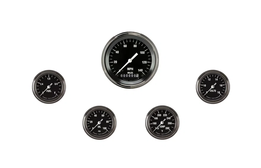 Classic Instruments HR100SLF, Hot Rod Five Gauge Set