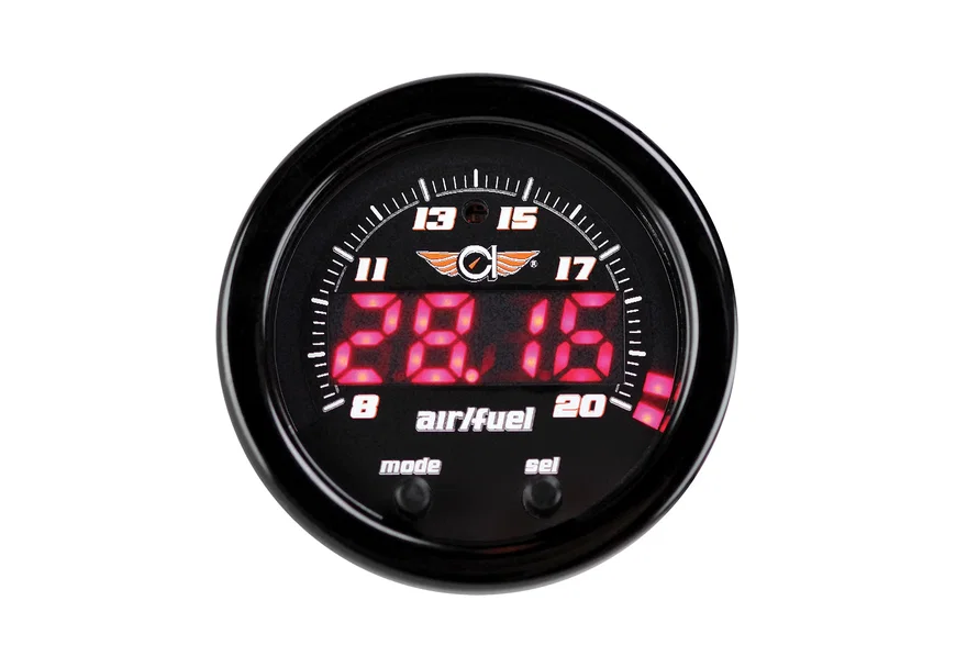 Classic Instruments VS194BD, Velocity Black Digital  2-1/8" Air Fuel Ratio Gauge