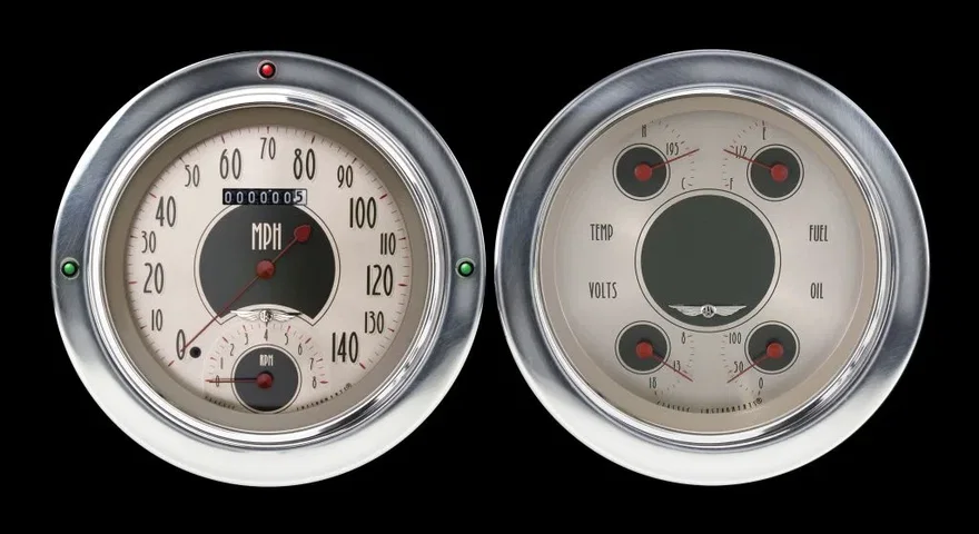 All American Nickel W/ Speedtach Gauges for 1954-1955 Chevrolet Suburban and Truck