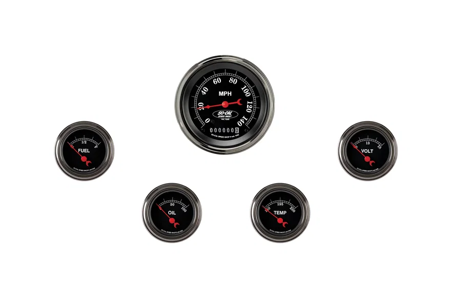 Classic Instruments SC00SLC, So-Cal Series Five Gauge Set