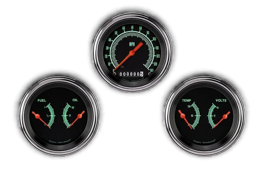 Classic Instruments GS04SLC, G/Stock 3" Speedo/2 Duals-GM