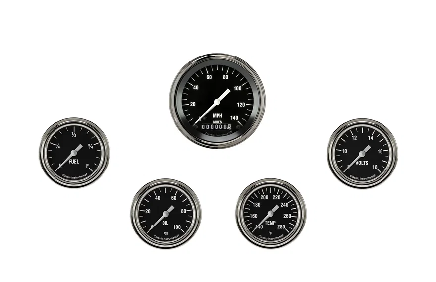 Classic Instruments HR300SLF, Hot Rod Five Gauge Set