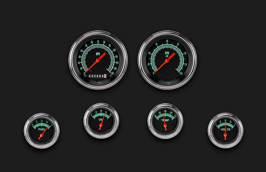 Classic Instruments GS01SLF, G/Stock Series Six Gauge Set