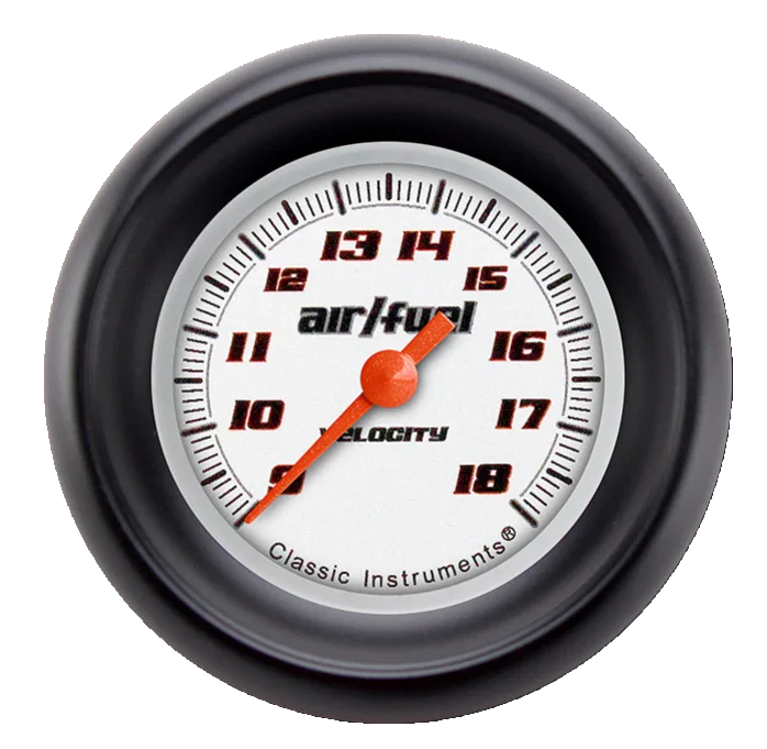 Classic Instruments VS194WAPF, Velocity White 2-1/8" Air Fuel Ratio Gauge