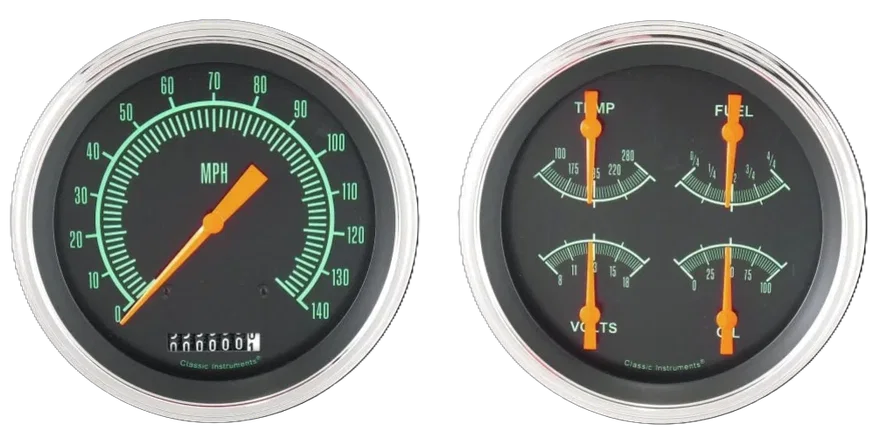 Classic Instruments GS53SLC, G/Stock 5" Speed, Quad and Tach Gauge GM