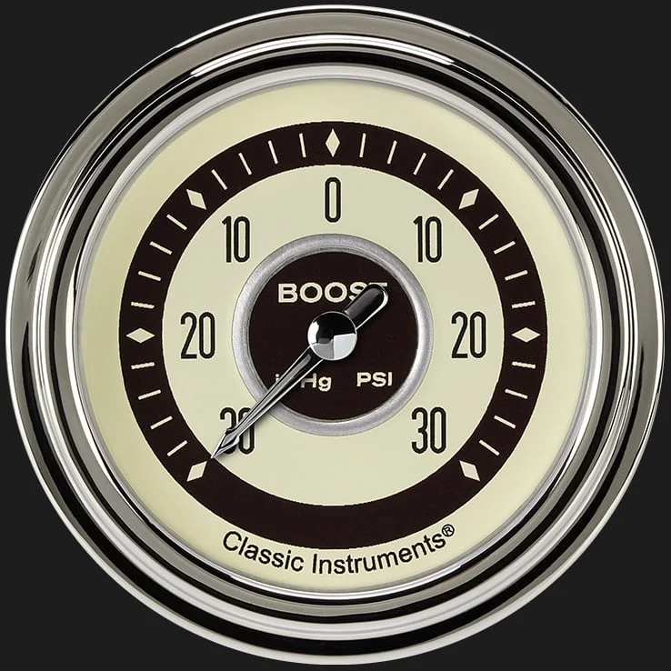 Classic Instruments NT341SLC, Nostalgia VT 2-5/8" Boost/Vac Gauge