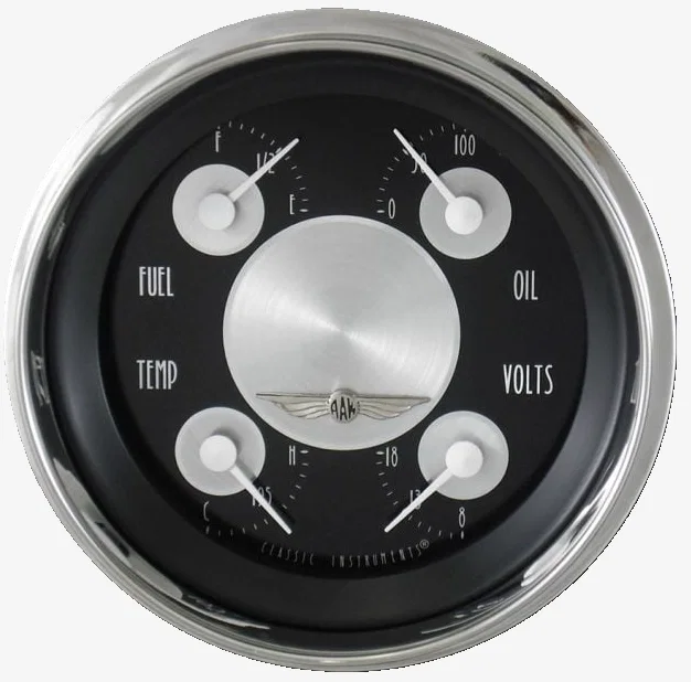 All American Tradition 3-3/8" Quad Gauge