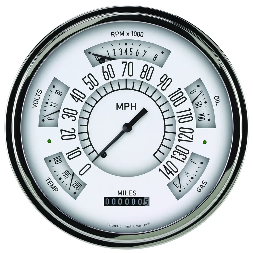 6-Pack White Gauge Set