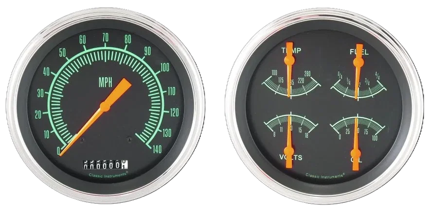 Classic Instruments GS52SLC, G/Stock 5" Speedo & 5" Quad-GM