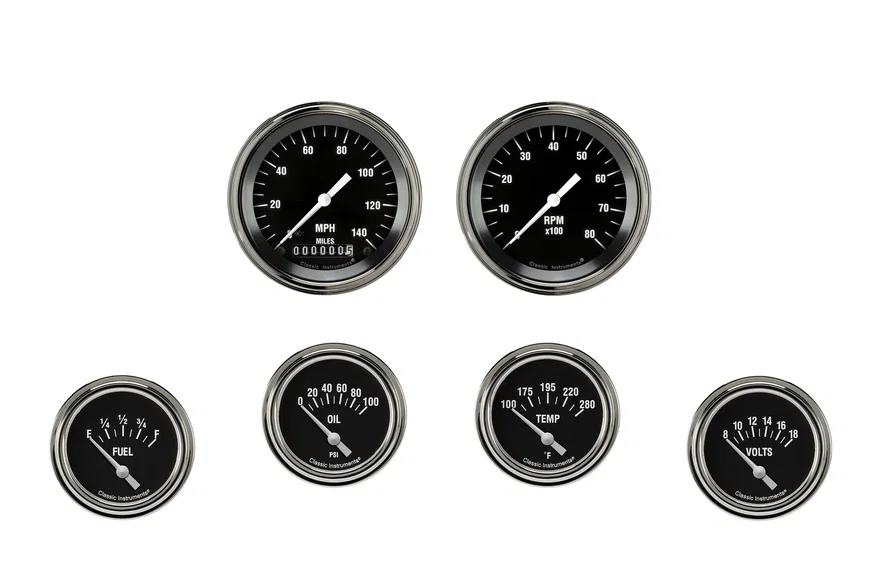 Classic Instruments HR201SLF, Hot Rod Six Gauge Set