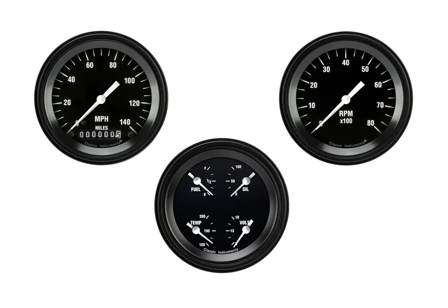 Classic Instruments HR03BLF, Hot Rod Series Three Gauge Package