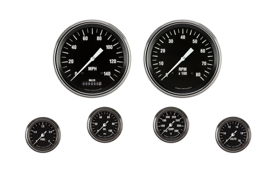 Classic Instruments HR151SLF, Hot Rod Six Gauge Set