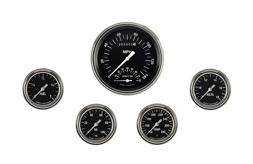 Classic Instruments HR365SLF, Hot Rod Five Gauge Set