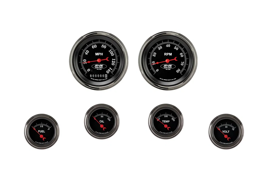 Classic Instruments SC01SLC, So-Cal Series Six Gauge Set