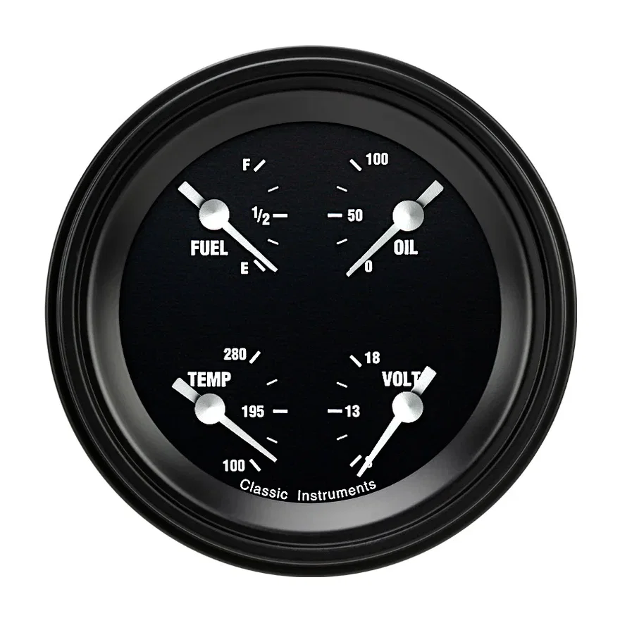 Classic Instruments HR79BLF, Hot Rod 3" Quad (0-90 Ohm)