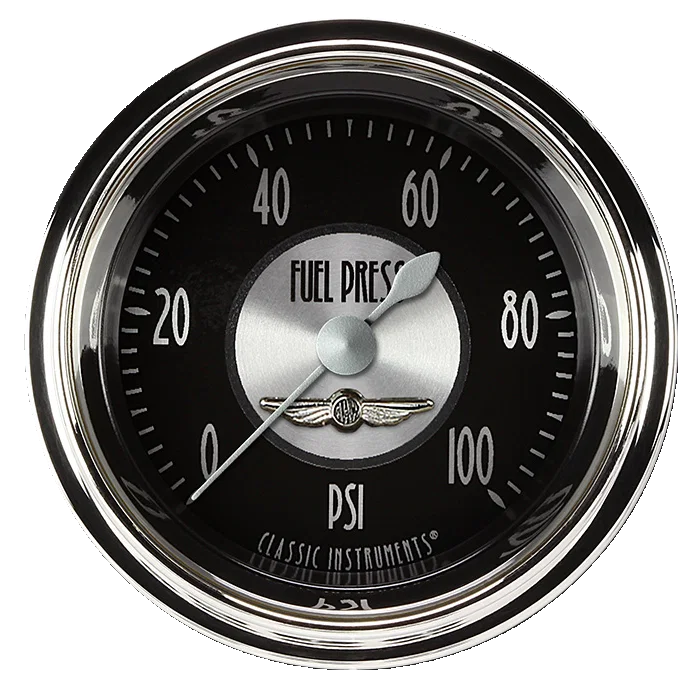 Classic Instruments AT146SHC, All American Tradition 2-1/8" Fuel Pressure Gauge (100 PSI)