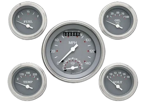 Classic Instruments SG35SLF, SG 3" Ultimate With 2-1/8" Fuel/Temp/Volt/Oil GM