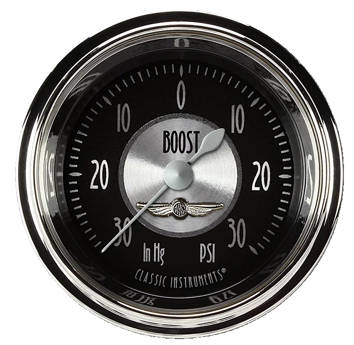Classic Instruments AT141SHC, All American Tradition 2-1/8" Boost/Vac Gauge