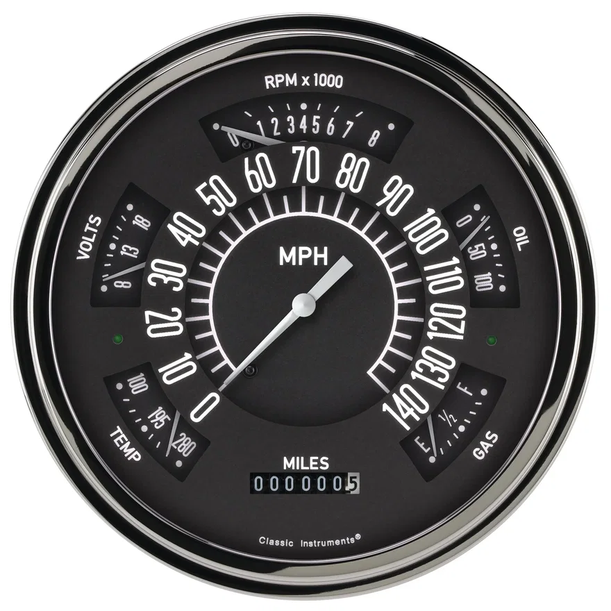 Classic Instruments CH49B-LS, Line Package Black for Chevrolet