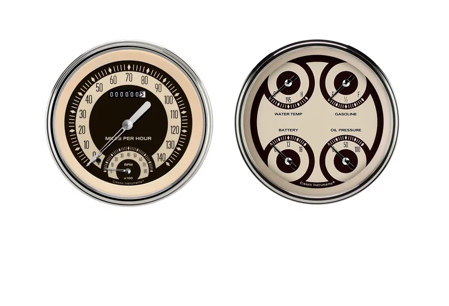 Classic Instruments NT62SLF, Nostalgia VT 5" Speedtach & Quad-GM