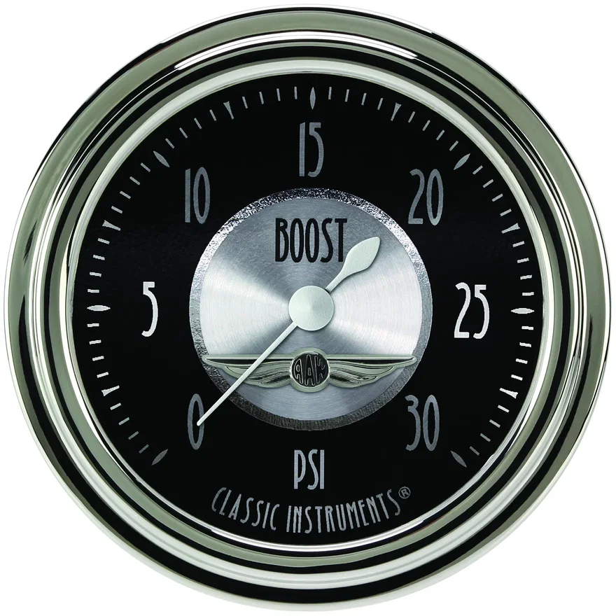 Classic Instruments AT342SLC, All American Tradition 2-5/8" Boost Gauge (30 PSI)