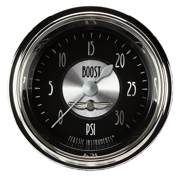 Classic Instruments AT142SHC, All American Tradition 2-1/8" Boost Gauge (30 PSI)