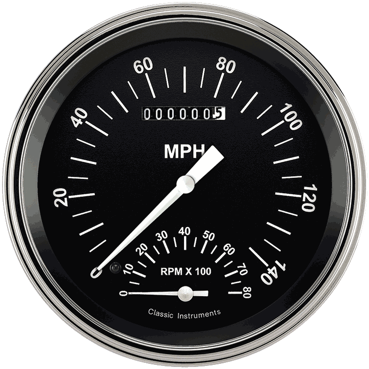Classic Instruments HR50SLF, Hot Rod 4-5/8" Speedtachular