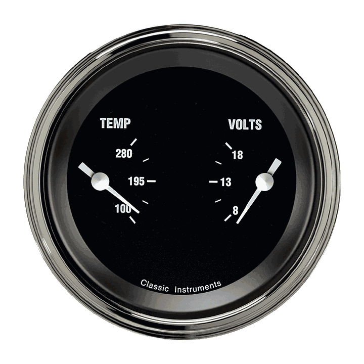 Classic Instruments HR74SLC, Hot Rod 3" Dual - Temp & Volt