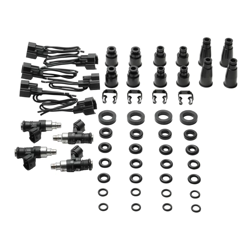DeatschWerks 16S-IMP-2400-4, Universal 4 Cylinder Import Injector Kit - Set of Four 2440cc Injectors