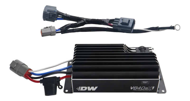 DeatschWerks 4-01-VB40aX1, VB40AX1 Voltage Booster with Plug-N-Play Harness for 10-25 Ford Mustang