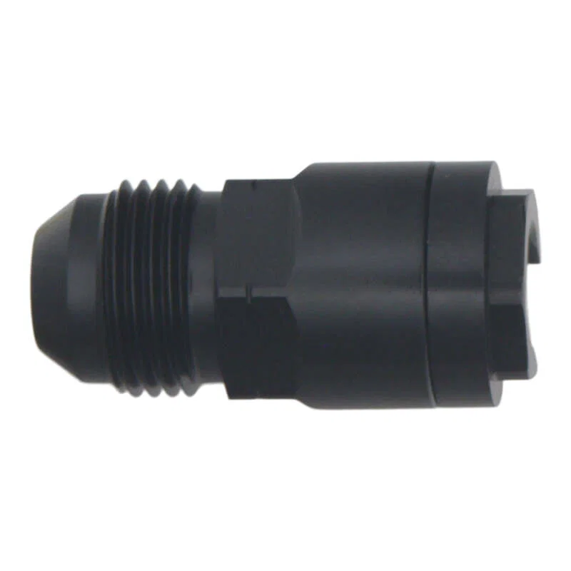 DeatschWerks 6-02-0104-B, 8AN Male Flare to 3/8in Female EFI Quick Connect Adapter - Anodized DW Titanium