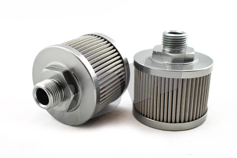 DeatschWerks 8-01-08100, Stainless Steel 8AN 100 Micron Universal Fuel Pump Pre-Filter