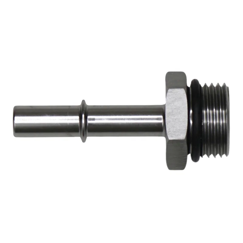 DeatschWerks 6-02-0125, 10AN ORB Male to 3/8in Male EFI Quick Connect Adapter - Anodized DW Titanium