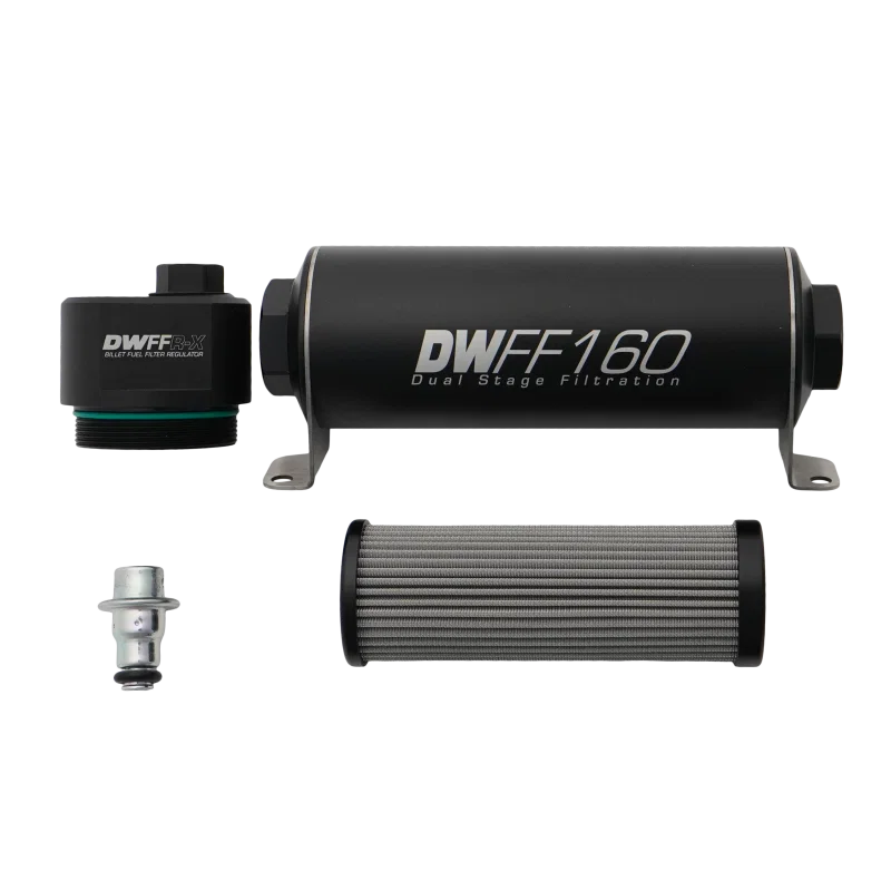 DeatschWerks 8-FFR-160-010K, DWFFR-X 160mm Billet Fuel Filter Regulator - 10 Micron