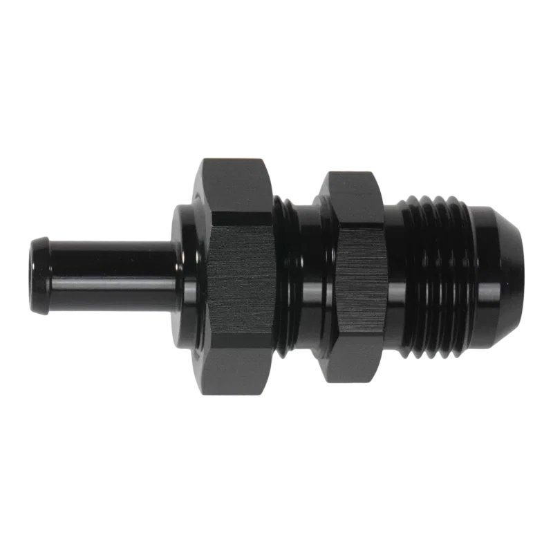 DeatschWerks 6-02-0795-B, 10AN Male Flare Bulkhead to 3/8in Hose Barb Straight
