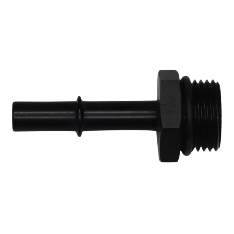 DeatschWerks 6-02-0125-B, 10AN ORB Male to 3/8in Male EFI Quick Connect Adapter - Anodized Matte Black