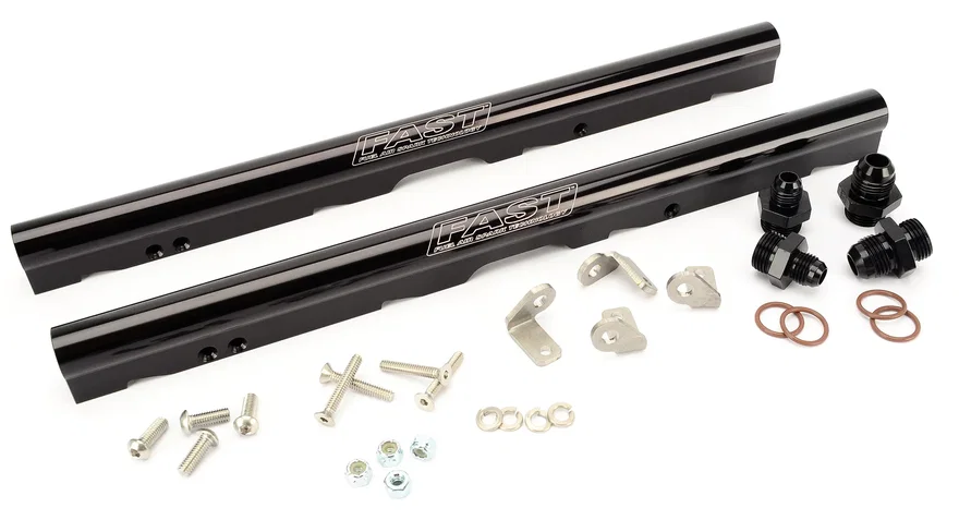 FAST 146032B-KIT, Black Billet Fuel Rail Kit for LS1 and LS6 LSXr 102mm Intake Manifolds