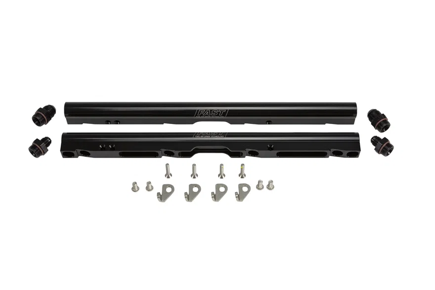 FAST 146028B-KIT, Black Billet Fuel Rail Kit for LSXrt 102mm Intake Manifolds