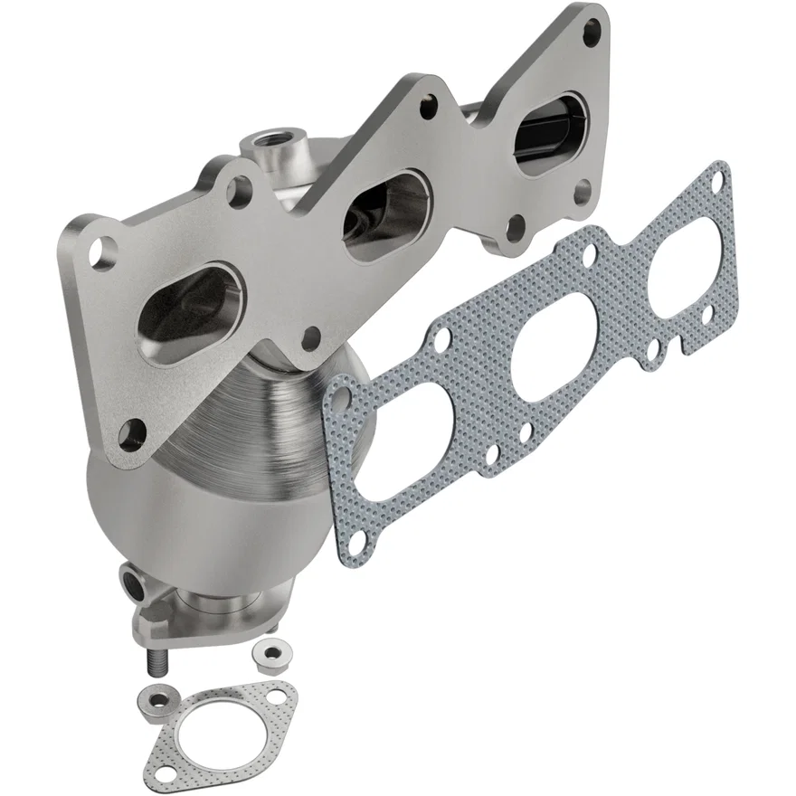 Front 3.3L 3.8L OEM Grade Federal EPA Compliant Direct-Fit Manifold Catalytic Converter for 2007-2012 Hyundai Santa Fe and Veracruz