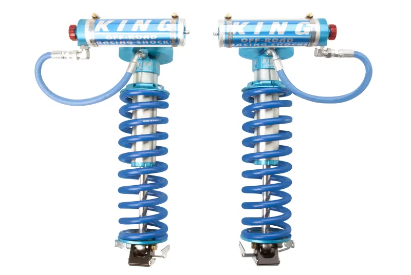 King Shocks 25001-146A, 2005+ Ford F-250 4WD Front 2.5 Dia Remote Res Coilover Conversion w/Adjuster (Pair)