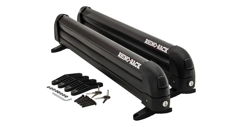 Rhino-Rack 576, Universal Ski/Snowboard Carrier - Fits 6 Pairs of Skis or 4 Snowboards - Black